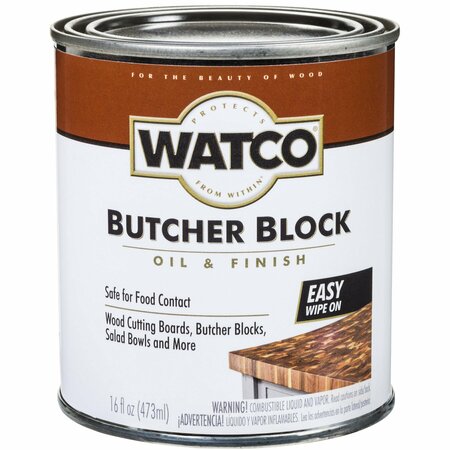 WATCO Butcher Block Oil & Finish, Clear Pint 241758